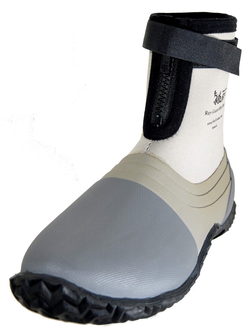 ForEverlast Ray-Guard Reef Wading & Fishing Boots Generation II for Men and Women, Grey, Size 10, Hard Soled Vulcanized Rubber Bottom, Neoprene, Lightweight, Waterproof (YQLJg1009YUsMa) - Image 5